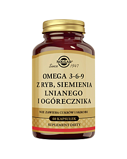 Solgar Omega 3-6-9 z ryb, siemienia lnianego i ogórecznika kapsułki