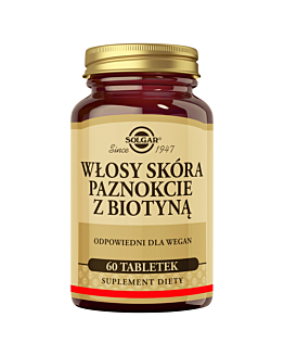 Solgar włosy skóra paznokcie z Biotyną, tabletki 60 szt