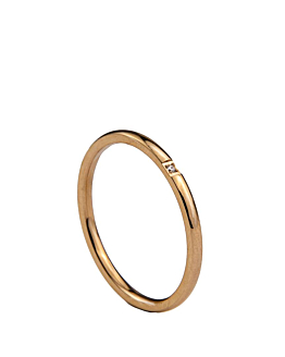 Life Anello Sottile con Zircone R-44, colore oro, misura M