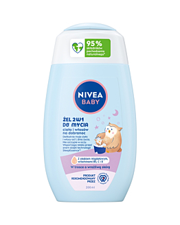 Nivea Baby Wyciszający Szampon i Żel do kąpieli 2w1 200 ml