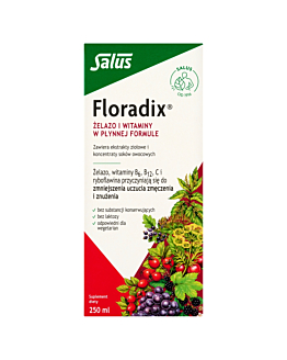 Floradix Żelazo i Witaminy, Płyn doustny 