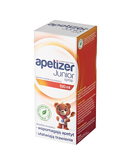 Apetizer Junior, Syrop wspomagający apetyt dla dzieci od 3. roku życia, Smak neutralny