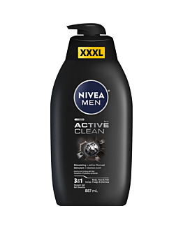 Nivea Żel pod prysznic Active Clean, 887ml 