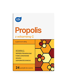 Life Propolis z Witaminą C 24 Pastylki