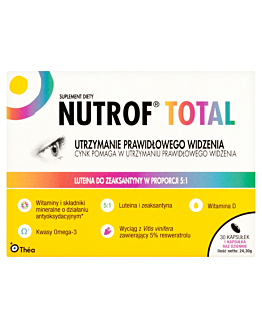 Nutrof Total, Suplement diety wspierający wzrok, 30 kapsułek