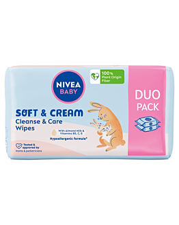 Nivea Baby Chusteczki biodegradowalne Soft&Cream 2x57 szt.