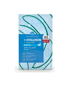 Dresdner Essenz Kwas Hialuronowy + Aloe Vera Sól do kąpieli, zestaw 2x 80 g