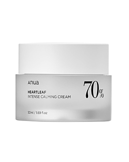 ANUA HEARTLEAF 70% INTENSE CALMING CREAM 50 ml - Intensywnie kojący krem do twarzy