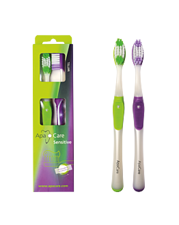 ApaCare Sensitive Manual Toothbrush Szczoteczki manualne, 2 szt.
