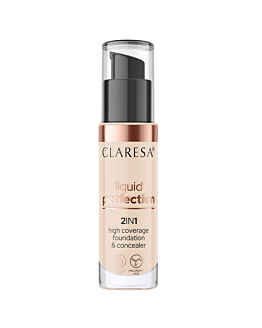 Claresa Liquid Perfection 2w1 korektor i podkład kryjący 102 Warm Medium, 34g