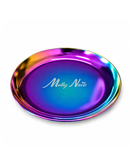 MollyNails Metalowa Tacka Okrągła Na Narzędzia Rainbow