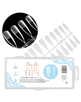 MollyNails Flexi Tips Tipsy Do Szybkiego Przedłużania Paznokci Migdał 240 szt