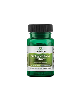 Swanson Ginkgo Biloba Ekstrakt Preparat na pamięć 60 mg Kapsułki