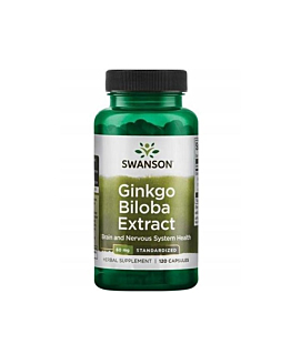 Swanson Ginkgo Biloba Ekstrakt Preparat na pamięć 60 mg Kapsułki