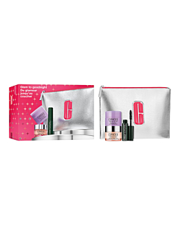 Clinique Glam To Tonight Zestaw: krem pod oczy All About Eyes + oczyszczający balsam Take The Day Off + tusz do rzęs High Impact + kosmetyczka