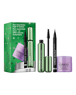 Clinique Eye Essentials Zestaw: tusz do rzęs High Impact High-Fi + eyeliner High Impact + balsam oczyszczający Take The Day Off