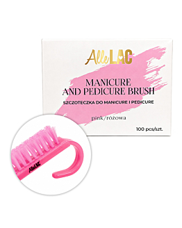 AlleLac Szczoteczka Do Manicure I Pyłu Mała Różowa 100 szt.