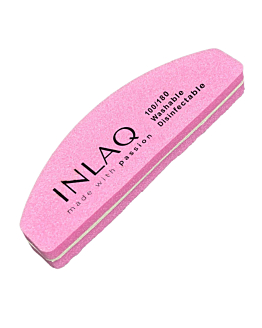 INLAQ Mini Polerka do Paznokci Łódka Różowa 100/180