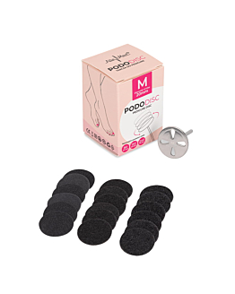 AlleMed Pododisk M Dysk Do Pedicure Zestaw Trzpień Dysk + Wymienne Nakładki 20 mm 50 szt.