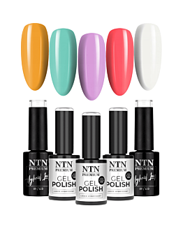 NTN Premium 5x5 g Lakier Hybrydowy Do Paznokci Wiosna Spring Wiosenne Pastelowe Kolory