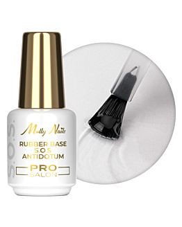 MollyNails S.O.S Antidotum Pro Salon Baza Kauczukowa Elastyczna Clear 15 g