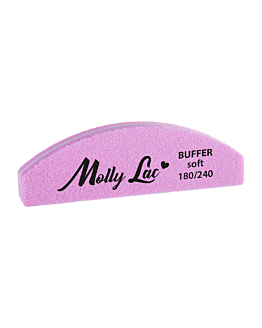 MollyLac Polerka Dwustronna Buffer Mini Półksiężyc Łódka Soft 180/240