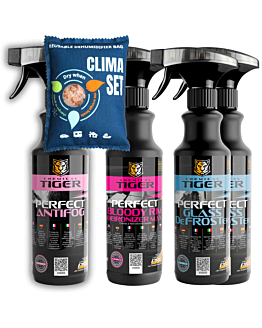 Chemical Tiger Pochłaniacz wilgoci 300 g, Antifog Antypara 500 ml, Odmrażacz do szyb 2x 500ml, Bloody Rim Płyn do felg 500 ml