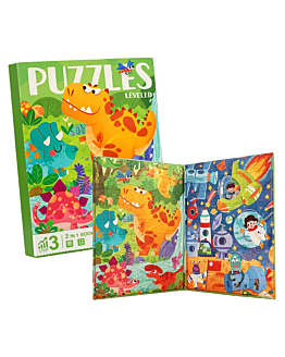 Habarri Duże puzzle magnetyczne Dinozaury i Kosmos, Poziom 3
