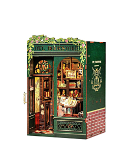 Habarri Miniaturowy domek mini Book Nook - Księgarnia pod sową