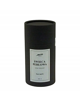 Miabox Świeca perłowa 300 ml wosk roślinny, biały, Palo Santo