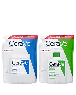 Cerave Zestaw: Emulsja do mycia Refill 473ml + Balsam nawilżający Refill 473ml