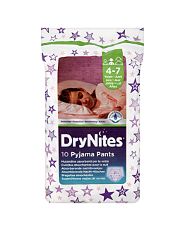 Huggies Dry Nites Girls 4-7 Mutandine Super Assorbenti per la Notte 10 pz