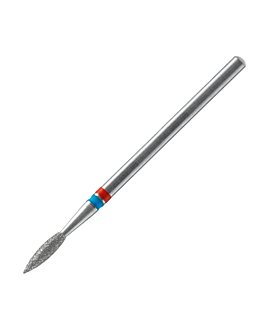 Staleks Expert Frez Diamentowy Duo Płomień Ostry 2,1/8 mm Czerwono Niebieski