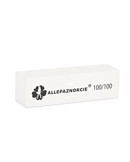 Allepaznokcie Bloczek Blok Polerski 100/100 Premium Biały 1 szt.