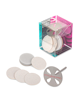 Staleks Pro Pododisk PDLset-25 Dysk Do Pedicure Zestaw Trzpień Dysk + Wymienne Nakładki L 25 mm