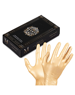 Top Glove Beaute Luxe Rękawiczki Jednorazowe Nitrylowe Diagnostyczne i Ochronne Złote Rozmiar M 50 szt.