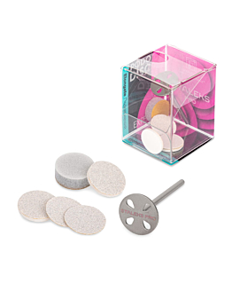 Staleks Pro Pododisk PDLset-15 Dysk Do Pedicure Zestaw Trzpień Dysk + Wymienne Nakładki S 15 mm