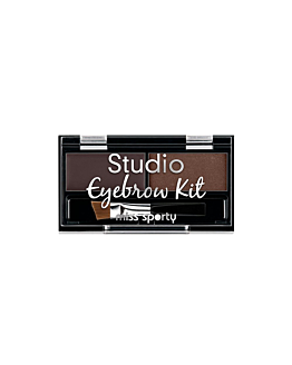 Miss Sporty Studio Eyebrow Kit paleta do makijażu brwi 001 Medium Brown, 1.1g