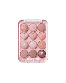 Colorgram Pin Point Eyeshadow Palette, paleta brzoskwiniowych cieni do powiek, 01 Peach + Coral, 9,9 g