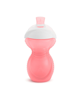 Munchkin Kubek treningowy z ustnikiem odpornym na gryzienie,różowy, 296 ml