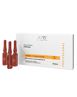 APIS Adeno-C Flash Glow Rozświetlające ampułki do twarzy z witaminą C i adenozyną 10x3ml