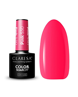 Claresa Color Soak Off UV/LED Pink lakier hybrydowy 530, 5g