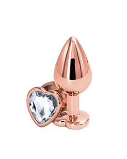 NS Novelties Rear Assets korek analny z kryształkiem Medium Rose Gold