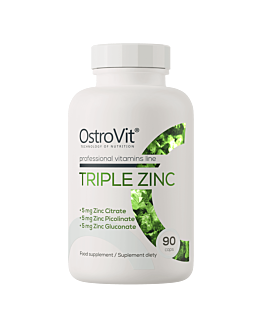 OstroVit 3 Formy Cynku 90 kaps Pikolinian Cytrynian Glukonian