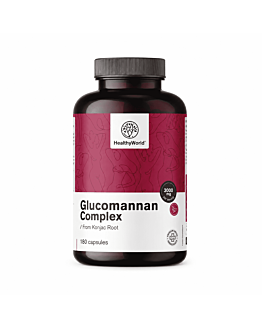 Healthy World Glukomanan kompleks 3000 mg, 180 kapsułek