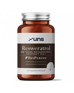UNS Resweratrol + Bioperine 60 vege kapsułek