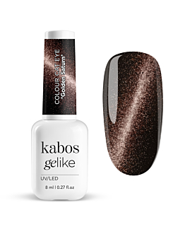 Kabos Gelike Cat Eye Lakier hybrydowy do paznokci, Golden Saturn 8 ml