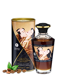 Jadalny Olejek Rozgrzewający Do Miejsc Intymnych O Smaku Kawowym Aphrodisiac Warming Oil Creamy Love Latte 100Ml Shunga