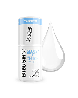 BrushUp! Glossy Coat On Top nabłyszczający top hybrydowy Bright Like A Diamond, 5g