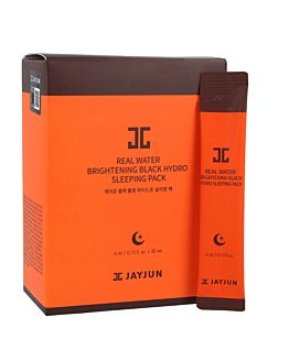Jayjun Real Water Brightening Black Hydro Sleeping Pack, maseczka nocna, 30szt.